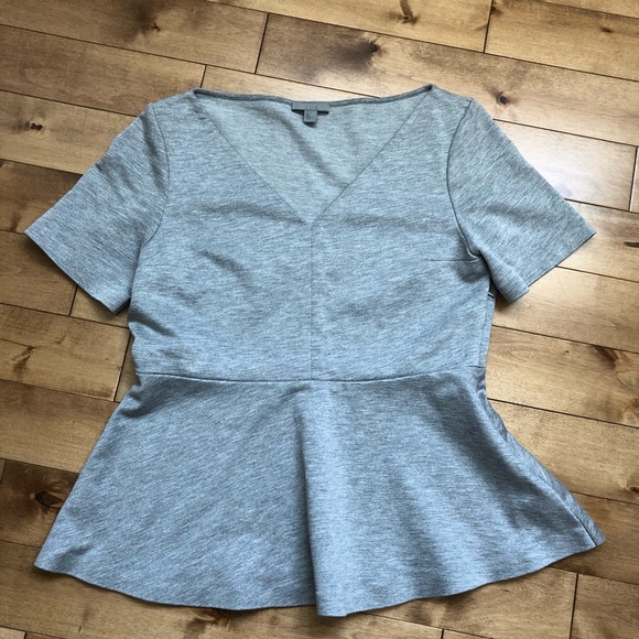 COS Tops - COS grey marl peplum top - S